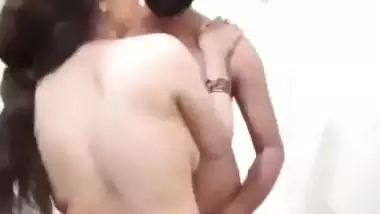Standing bhabhi stripped fully and fucking in doggy position