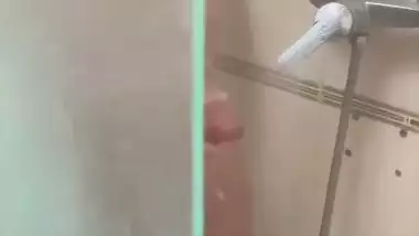 Latin milf spying on her stepson as he jerks off and wants to cum in his mouth