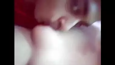 Indian girl allows her loved man to lick XXX nipples in amateur sex video