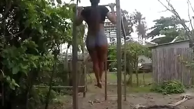 beautiful desi babe with fit figure dancing